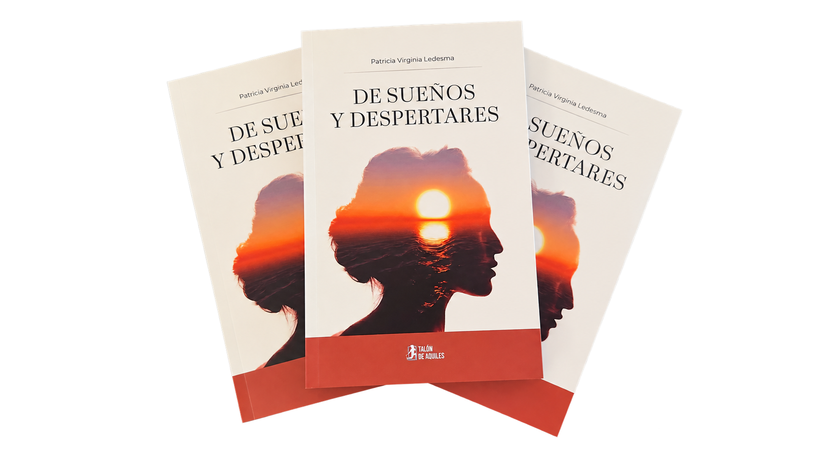 Tres ejemplares de De sueños y despertares dispuestos en abanico